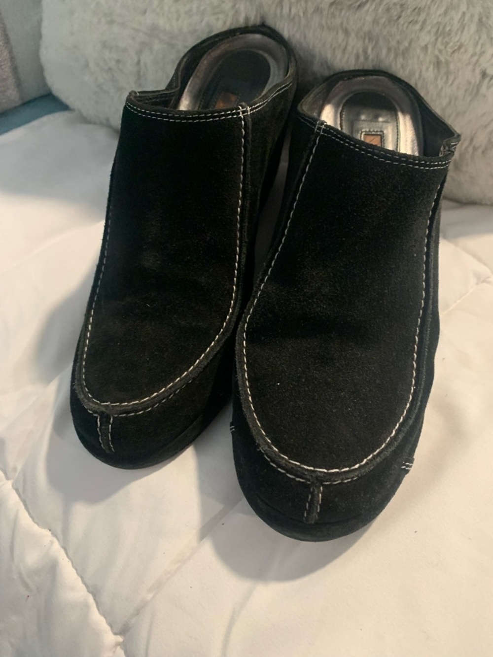 Via Spiga Women’s Black Suede Slip-On Mules made in Italy